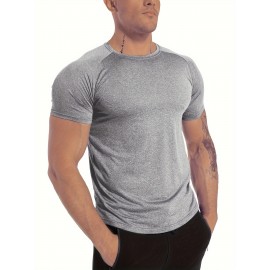 Men's Tight Fit Sauna Sweat Workout Crew Neck T-shirts, Body Shapewear For Men