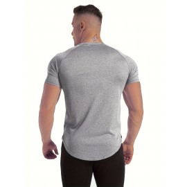 Men's Tight Fit Sauna Sweat Workout Crew Neck T-shirts, Body Shapewear For Men