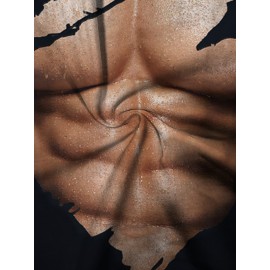 Muscle 3D Creative Print, Men's Fashion Crew Neck Summer T-shirt, Special Gift For Men