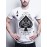 Spade A Print, Men's Graphic Design Crew Neck Active T-shirt, Casual Comfy Tees For Summer, Men's Clothing Tops For Daily Gym Workout Running