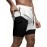 2-in-1 Double Layer Shorts With Inner Zipper Pocket, Men's High Stretch Sports Shorts For Summer Gym Workout Training