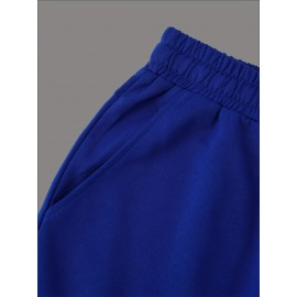 Graphic Pattern Comfy Shorts, Men's Casual Slightly Stretch Elastic Waist Drawstring Shorts For Summer Basketball Beach Resort