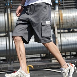 Men's Multi Pocket Cargo Shorts, Casual Waist Drawstring Cargo Shorts For Summer