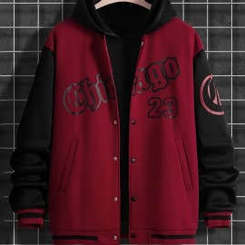 Spring And Autumn Street Men's Fashion Trend Loose Casual Baseball Uniform Jacket, Suitable For Outdoor And Dating