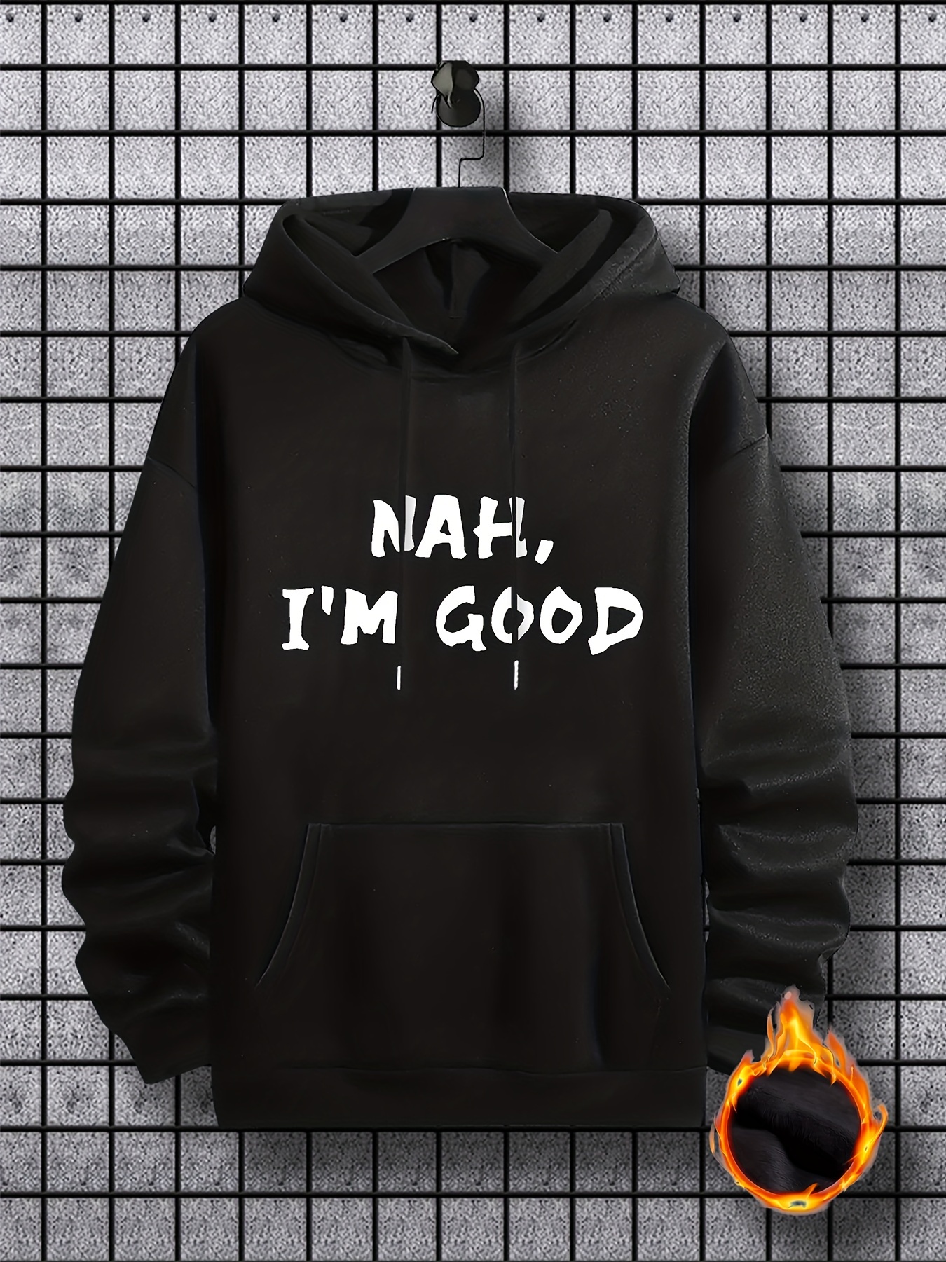 im good print hoodie cool hoodies for men mens casual graphic design pullover hooded sweatshirt with kangaroo pocket streetwear for winter fall as gifts details 25